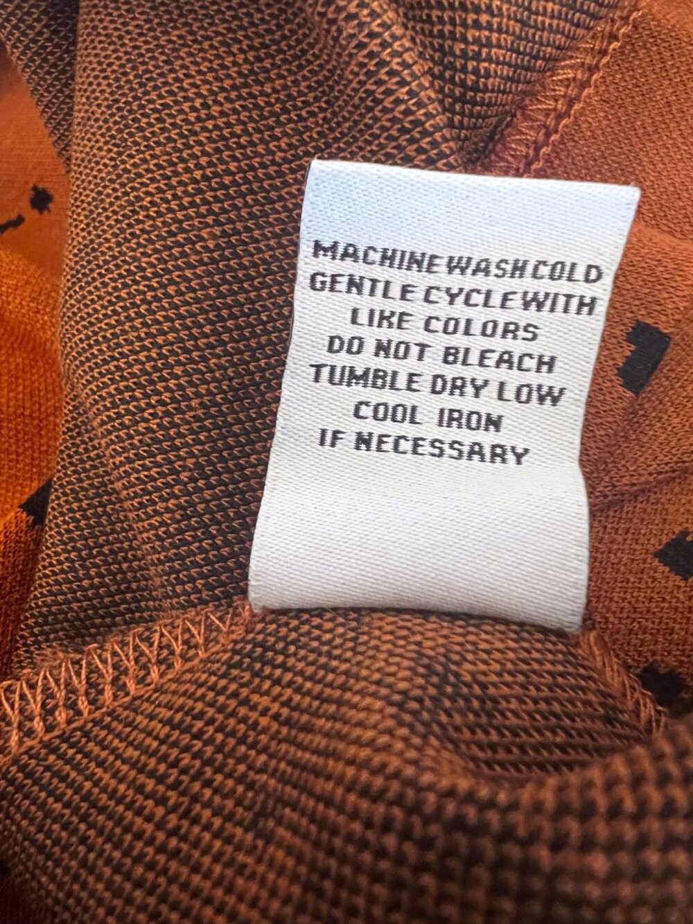 Habitat Clothing Retro Circle Knit Jacquard Button Jacket Ginger Rust - Picture 11 of 11